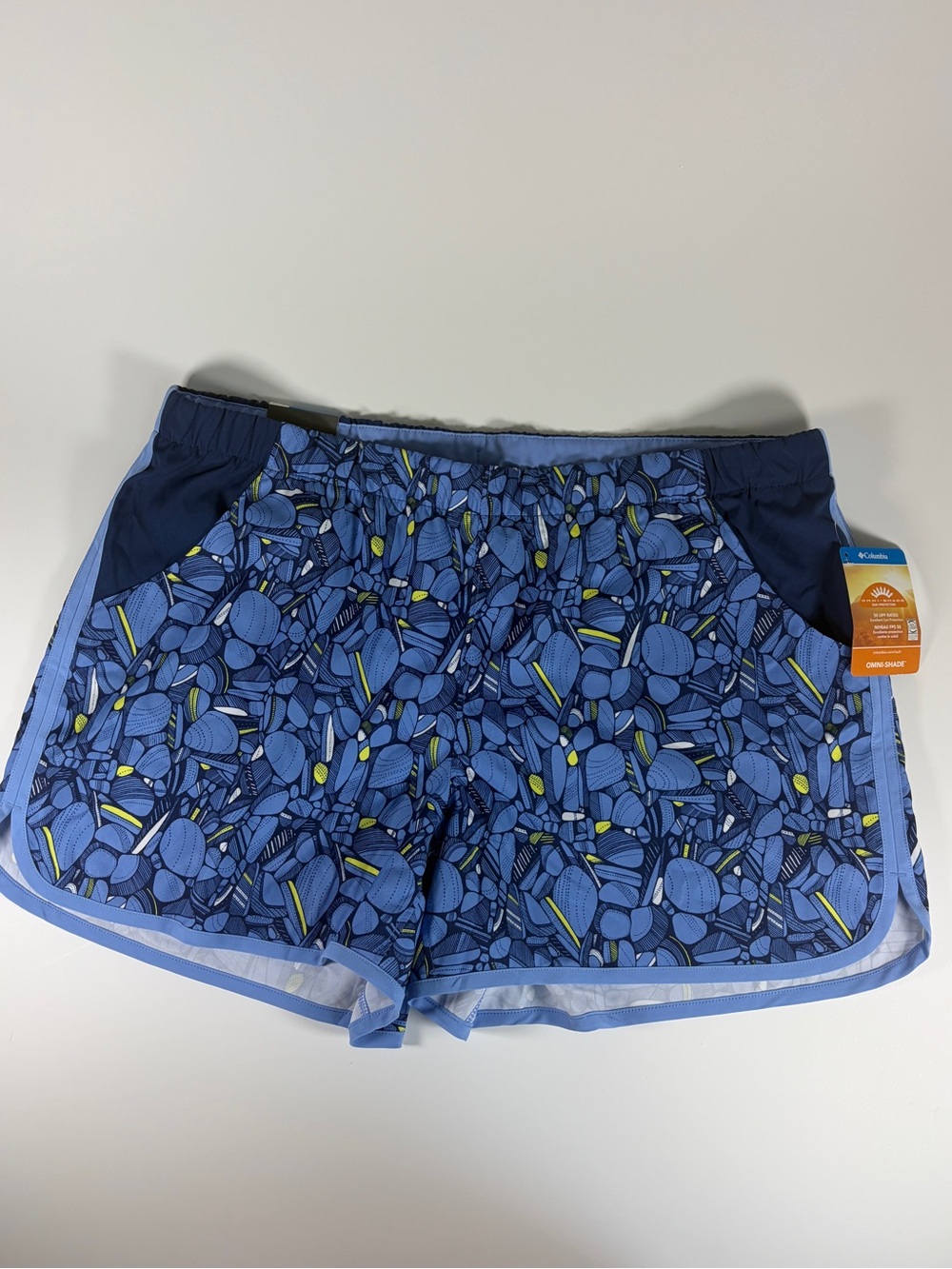 New Columbia Women's Sandy Trail Run Short Stretch Blue 4” Inseam XL